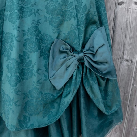 Vintage Notorious Teal Prom Dress Size 5 - Picture 3 of 6
